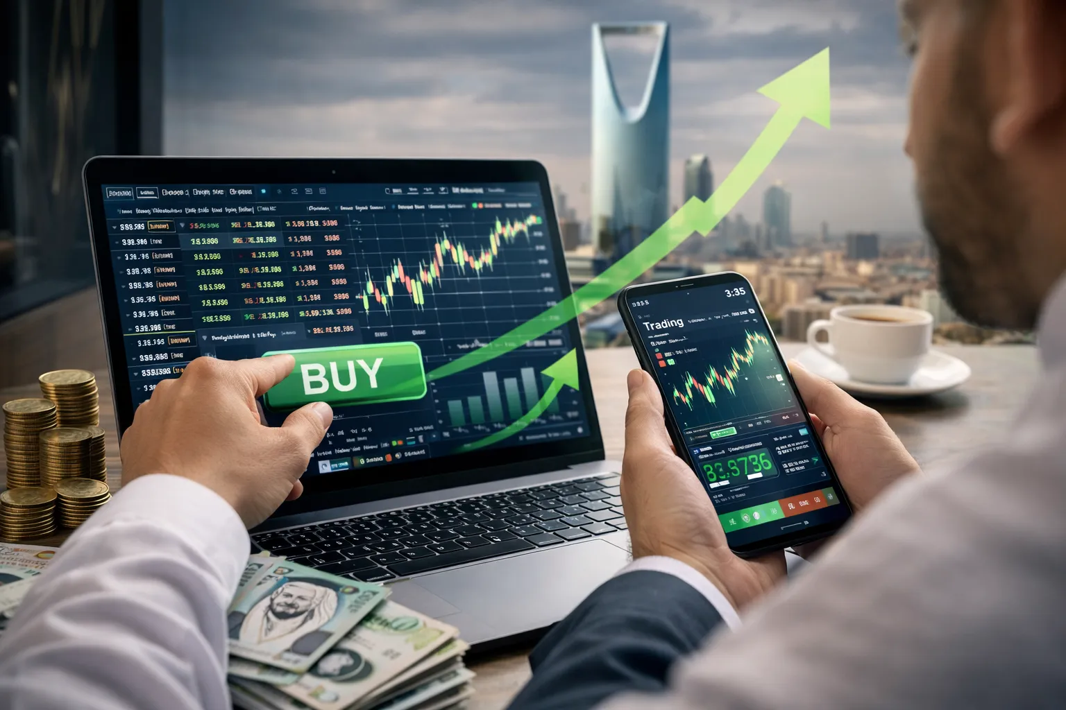 خطوات شراء أسهم في البورصة السعودية بأمان وفعالية